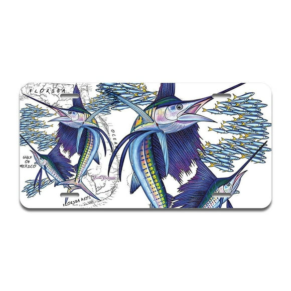 SignMission Florida Sailfish Aluminum License Plate | License Plate 12" X 6" Fits Any Car, Truck, SUV, RV, or Trailer | Made in The USA