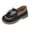 Black, variant on FAOWME Girls Dress Shoes Hook And Loop Kids School Formal Casual For Toddler Little Kids Leather Shoes Pink 10-10.5 Years