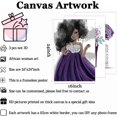 thumbnail image 3 of African Woman Canvas Wall Art African American Woman Poster Fashion Perfume Wall art Purple Flower Prints Black Girl Painting African Girl Artwork High Heel Pictures Wall Decor Unframed, 3 of 6