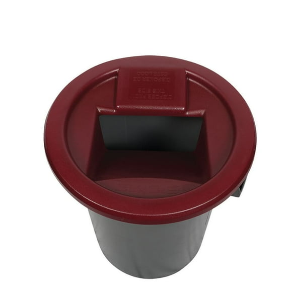 San Jamar KatchAll Flatware Retriever, Red, Round, 24"Dia x 9H, 32/44-Gal Cap. -SJMKA3244