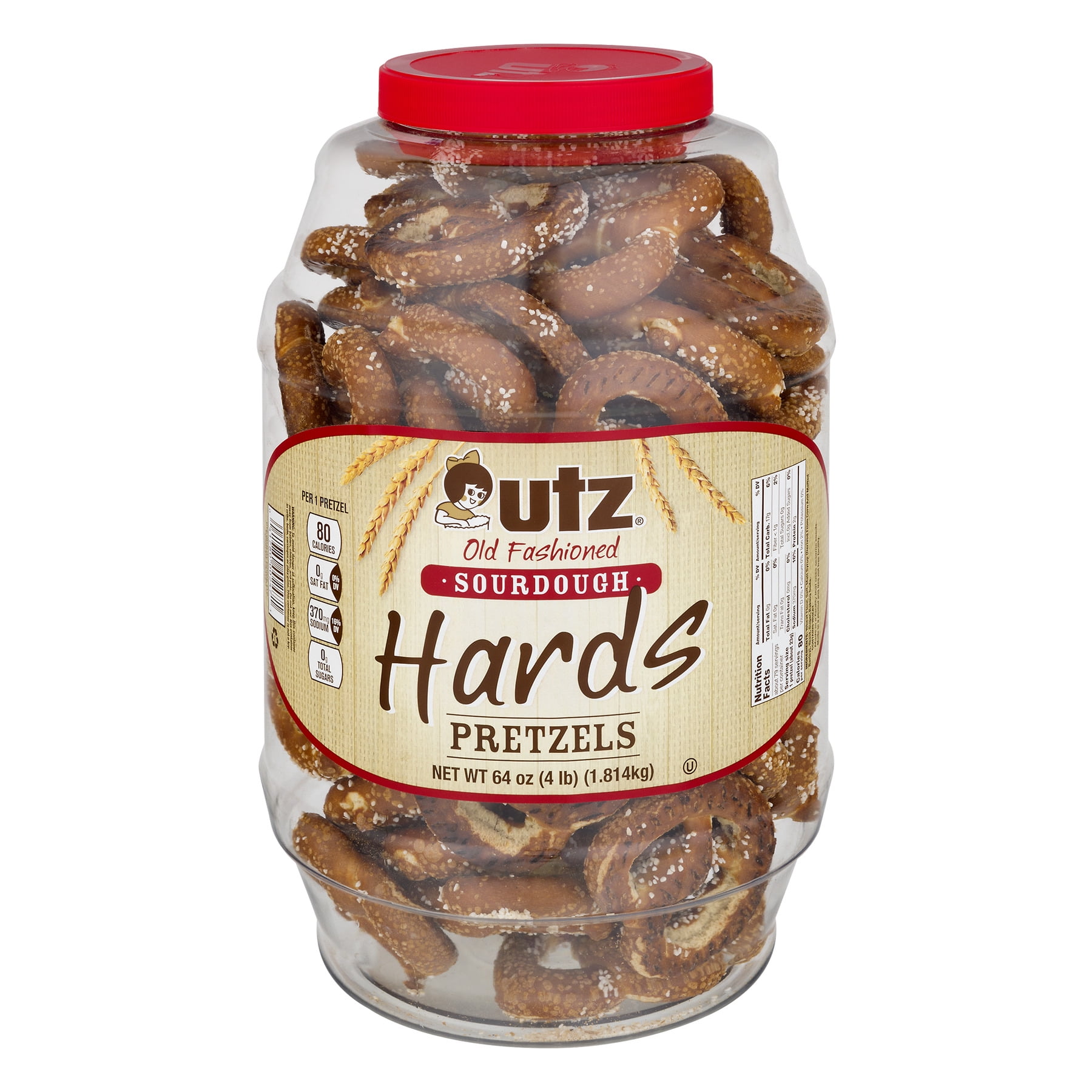 Utz Sourdough Hard Pretzels, 64 Oz. Canister