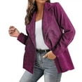 thumbnail image 1 of IMENGL Fall winter solid color corduroy cardigan jacket, Red M, Size M-3XL, 1 of 4