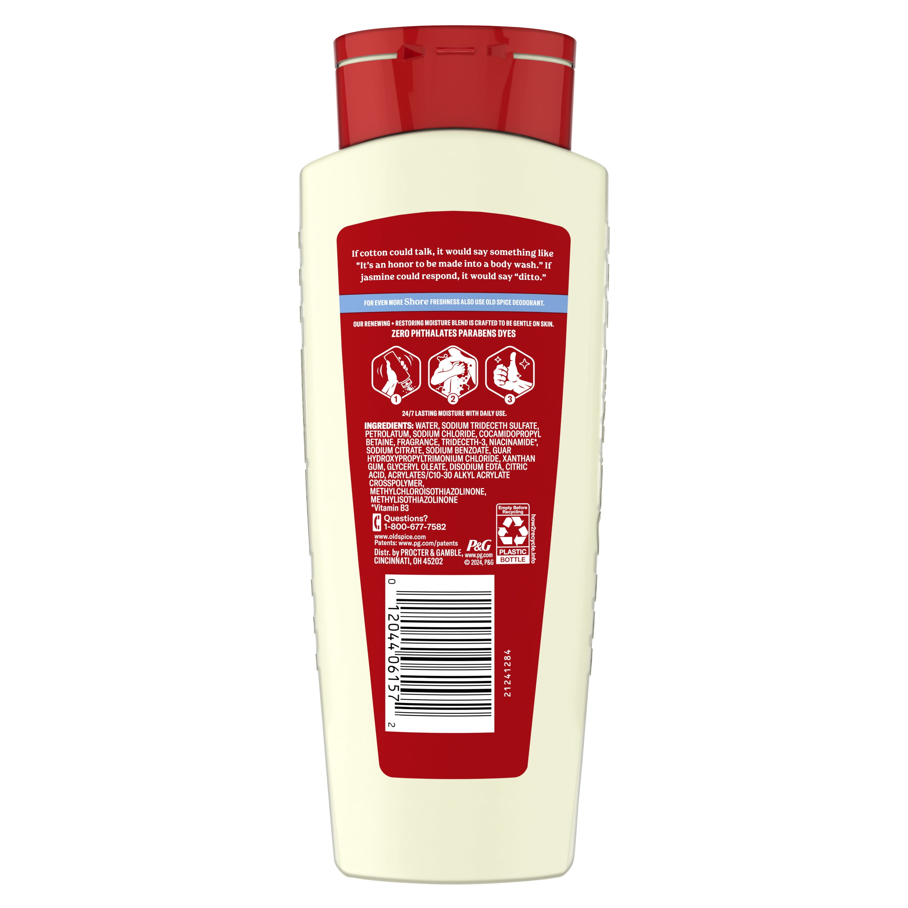 Old Spice Men's Body Wash for Men, Shore Scent, 24/7 Shower Fresh, 18 oz