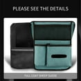 thumbnail image 4 of Car Organizer Bag Between Front Seats Suede Leather Mesh Storage for Purse Handbag Tissue Tablet Magazine Barrier Easy Install Front Seat Console Net for Clean Interior, 4 of 6