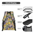 thumbnail image 4 of Yiaed Lavender Flowers Print School Backpack College Backpack Daypacks for Students High School Spacious and Durable Daypack for Work and Travel-One Size, 4 of 6