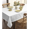 thumbnail image 3 of Solino Home White Tablecloth 54 x 72 Inch - Dru Cotton Linen Rectangle Tablecloth - Machine Washable Table Cloth for Winter, Mothers Day, Spring, Easter, 3 of 5