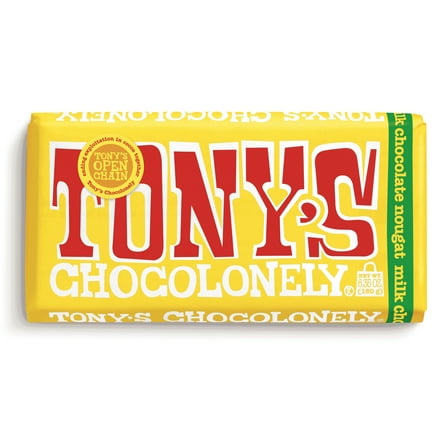 Tony’s Chocolonely Milk Chocolate Honey Almond Nougat Bar, 6.35oz