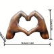 thumbnail image 2 of Estatua de resina con forma de corazón con forma de corazón, grano de madera, 18,5 cm, 2 of 2