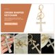 thumbnail image 3 of unbranded Colgante De Llaveros Con Cruz Plateada Para Y Creativa Y Resistente, 3 of 8