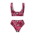 thumbnail image 5 of Daiia Geometry Women's Bikini Set Two Piece Swimsuit High Waisted Bikini Adjustable Straps Bikini Perfect for Beach, Pool, and Summer Vacation-XX-Large, 5 of 9