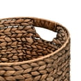 thumbnail image 6 of happimess Avery Bohemian Cottage Hand-Woven Hyacinth Cylinder Nesting Baskets with Handles, Brown (Set of 3), BSK2011B-3SET, 6 of 8