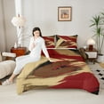 thumbnail image 4 of Homewish Brown Red Splash 2pcs Bedding Comforter Set For Teens Boys Girls,Abstract Graffiti Twin Comforter Sets,Vintage Aesthetic Breathable Bedding Set,Luxury Bedroom Decor,Reversible, 4 of 8
