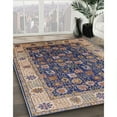 thumbnail image 2 of Ahgly Company Indoor Square Mid-Century Modern Plum Purple Oriental Area Rugs, 5' Square, 2 of 6