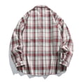 thumbnail image 4 of LEBONYARD Jackets for Men Clearance,Flannel Plaid Shirt Jacket for Men,Men Casual Printing Pocket Long Sleeve Turndown Collar Blouse Shirt Red L, 4 of 4