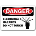 thumbnail image 1 of Signe de Danger - Electrical Hazards Ne Touche Pas - 10 "X 14" OSHA Signe de Sécurité, 1 of 1