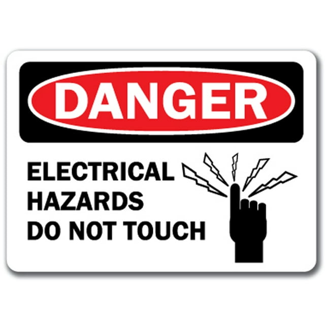 Signe de Danger - Electrical Hazards Ne Touche Pas - 10 "X 14" OSHA Signe de Sécurité
