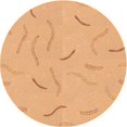 thumbnail image 1 of Ahgly Company Tapis d'Intérieur Ronds Transitionnels Orange Lavables à la Machine, 4 Pieds Rond, 1 of 7