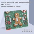 thumbnail image 3 of Yayeee Toggle Light Switch Wall Plate 3-Gang 6.37"x4.48" Decorative Outlet Cover, Christmas Gingerbread, 3 of 7