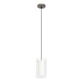 thumbnail image 1 of Efficient Éclairage EL-506-113-CRM Contemporain 1 Lumière Pendentif avec Verre Extérieur Clair et Verre Intérieur Crème, 1 of 1