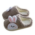 thumbnail image 3 of shoper Kids Plush Slippers Cute Rabbit Fuzzy House Shoes Flat Non Indoor Warm Closed Toe Slippers for Winter, 3 of 5