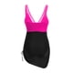 thumbnail image 5 of Traje de baño de bikini de malla con tirantes sin espalda de color sólido para mujer, traje de baño de nailon para mujer, 5 of 5
