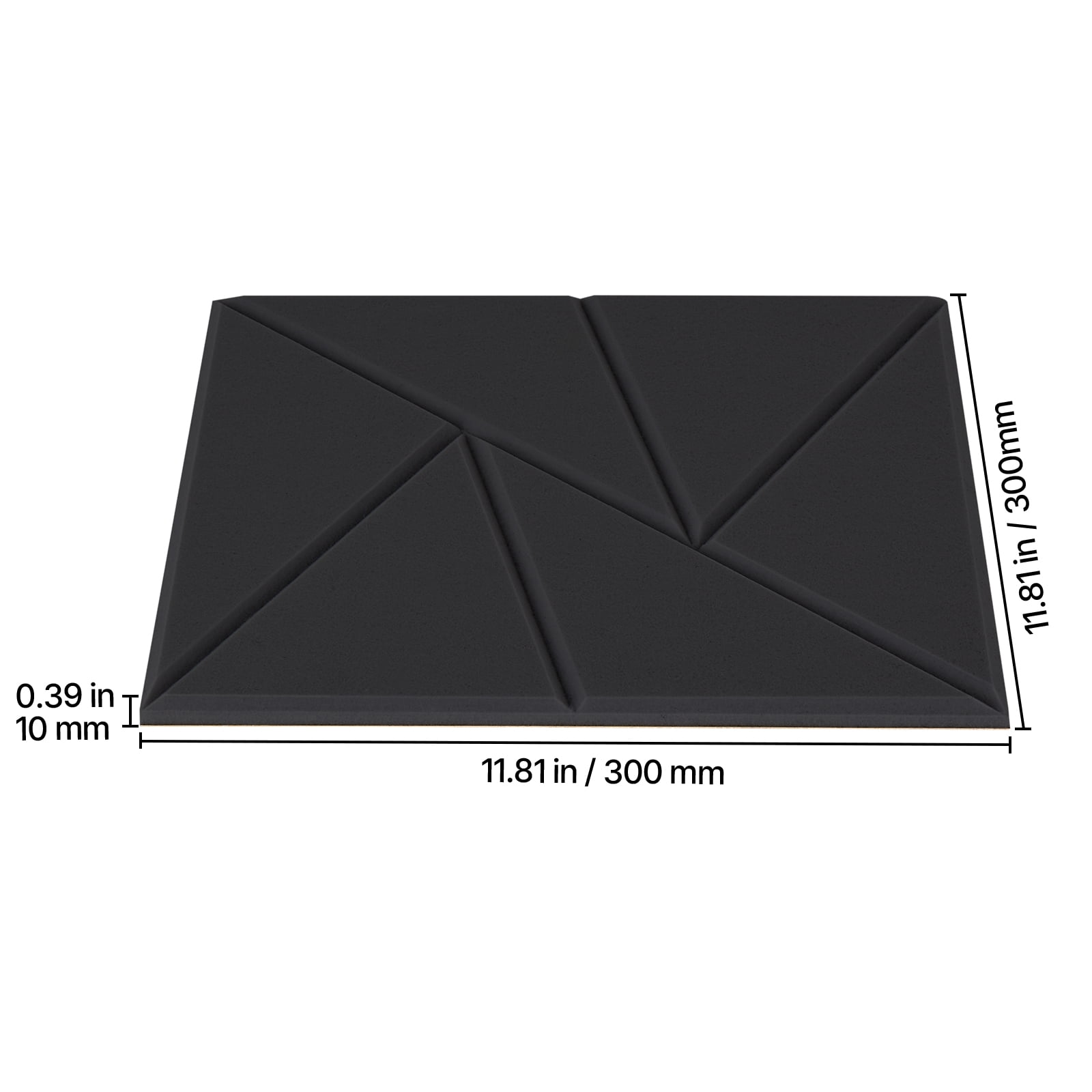 KFFKFF Set of 18 Acoustic Panels with Stick-On Backing, Measuring 11.8 x 11.8 x 0.4 inches, Sound Dampening Foam Panels, Made from Dense Polyester Fiber, Ideal for Homes, Studios, Offices, Theaters