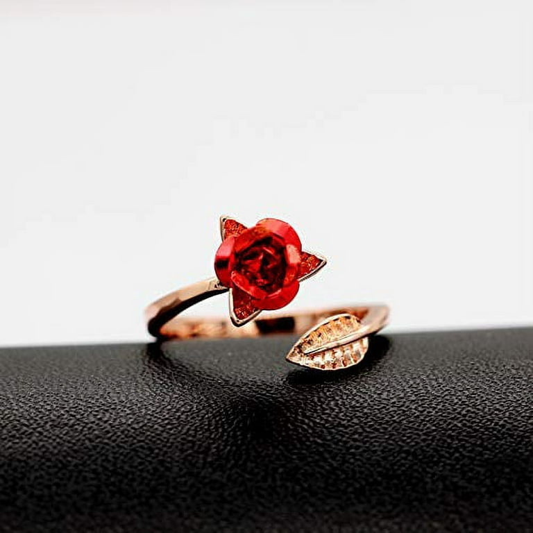 Dropship Fashion Ring Jewelry Red Stone Flower Design Rings For Women  Bridal Wedding Accessories to Sell Online at a Lower Price