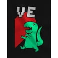 thumbnail image 3 of T-REX LOVE His & Hers Valentine's Day Heart LO-VE Matching Couples T-Shirts LO Black Large / VE Black Large, 3 of 7