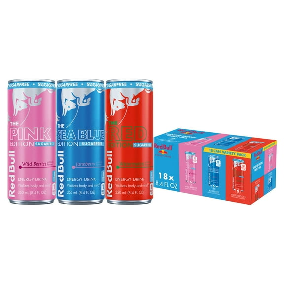 Red Bull Sugar Free Editions Variety Pack, 8.4 fl. oz., 18 pk.