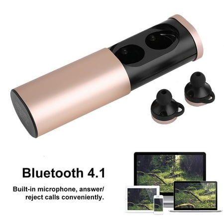 Golden Stereo Music Twins Protable In-Ear Wireless Earphones B1 Headset