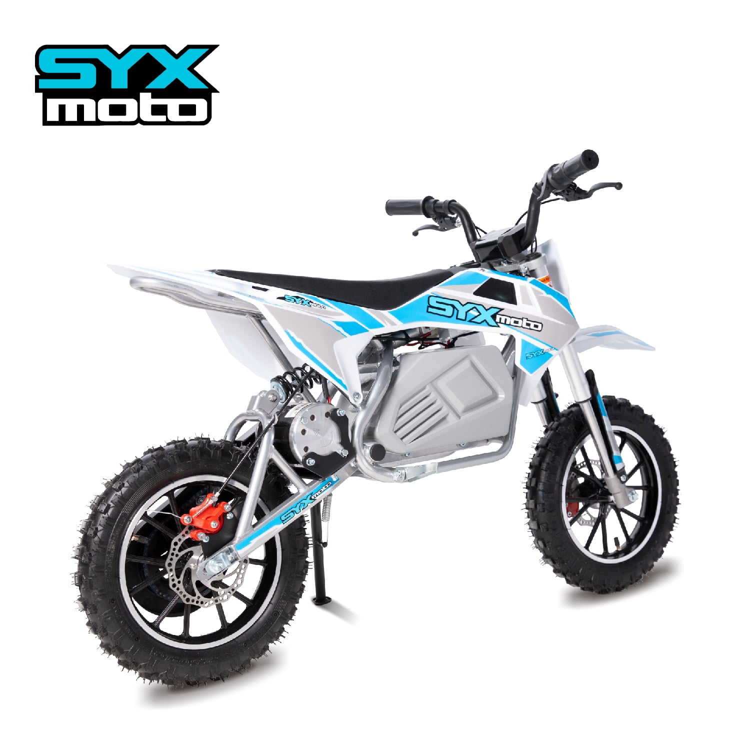 SYX MOTO KBE 500W 36V Electric Beginner Kids Mini Dirt Bike, Blue/Grey