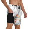 thumbnail image 2 of Gukieu Summer Gnome Print Men's Double Layer Sports Swim Trunks, Quick Dry Adjustable Waist Swim Shorts Swimwear-XX-Large, 2 of 6