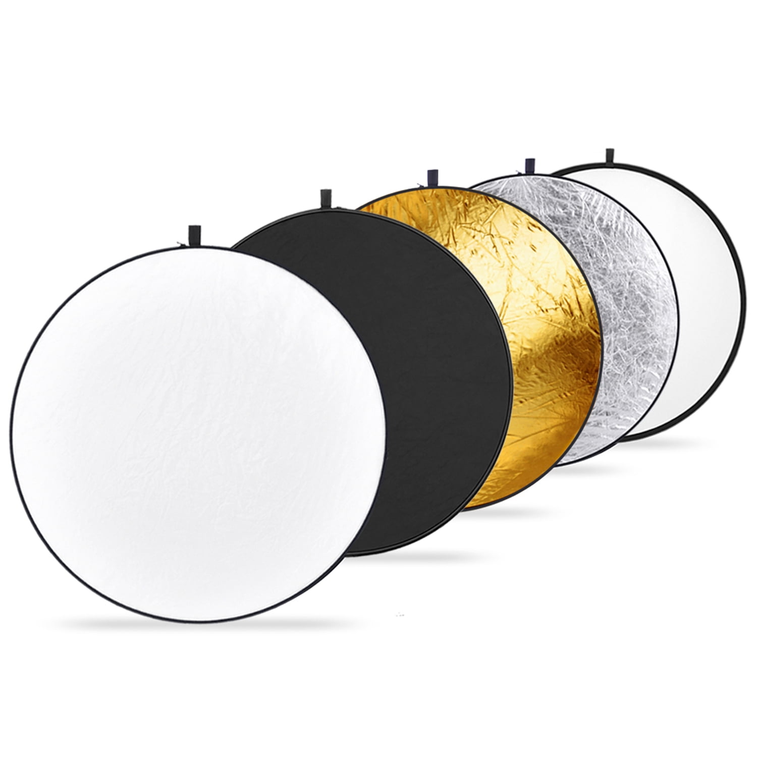 PULUZ Photography Reflector 5 in 1 110CM Portable Multi-disc Collapsible Photo Studio Light Reflector Board Silver/Translucent/Gold/White/Black