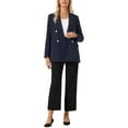 thumbnail image 2 of INSPIRE CHIC Work Office Business Casual Blazers for Women's Lapel Collar Dressy Casual Suit Jacket Dark Blue L, 2 of 5