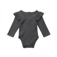 thumbnail image 1 of EYIIYE Baby Boy Girl Long Sleeve Romper Cotton Ruffled Bodysuit, 1 of 6