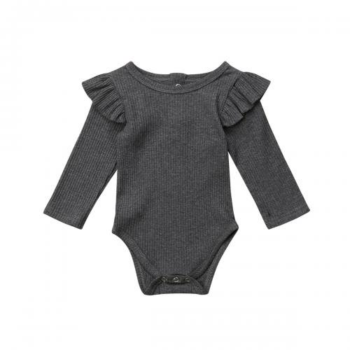 EYIIYE Barboteuse à Manches Longues pour Bébé Garçon Fille en Coton, Justaucorps à Volants