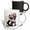 Multicolor, variant on 3drose, Cute Floral Skunk Illustration, 11oz Two-tone Black Mug