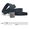 thumbnail image 5 of Pack of 2 Extra Long Metal Buckle Mens Belts Nylon Fabric Belt for Men Free Cut-to-Fit Up to 60 inches, 5 of 7