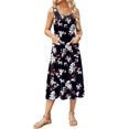thumbnail image 1 of Vestido Zeagoo casual de verano sin mangas con cuello redondo y estampado floral, 1 of 7