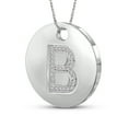 thumbnail image 4 of JewelersClub Accent White Diamond Initial Letter Pendant for Women | Customizable .925 Sterling Silver B Alphabet Monogram Necklaces for Girls |Capital Letters | Personalized Jewelry Gift for Her, 4 of 4