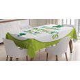 thumbnail image 1 of Ambesonne St. Patrick's Day Tablecloth Rectangular Table Cover, Retro, 60"x90", Pale Green White, 1 of 4