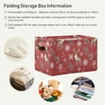 thumbnail image 5 of GZHJMY 2 Pack Foldable Rectangular Storage Baskets,Fabric Shelves Storage Bins with Leather Handles for Organizing Closet Clothes, Toys, Towels, Bedroom, Bathroom, Nursery, Office, Christmas Deer, 5 of 7