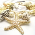 thumbnail image 5 of UDIYO Women Ocean Sea Shell Starfish Faux Pearl Pendant Bracelet Bangle Jewelry Gift, 5 of 5