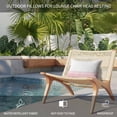 thumbnail image 4 of Outdoor Pillow for Chaise Lounge Chair 2 Pack Pink White Stripes Waterproof Lumbar Pillow Modern Minimalist Headrest Cushions with Insert for Patio, Beach & Garden 12x20in, 4 of 9