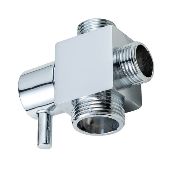 Double Output Brass Shower Diverter Adapter Erosion Resistant Showers Systems Adapters 1 In Two Outlet for Bath Systems