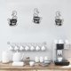 thumbnail image 2 of Pieces Coffee Mug Metal Wall Decor With Stylish Mocha Latte Java Letters, Metal Wall Art For Restaurant Pub Tea Shop Cafe Bar Kitchen, Black, 14 X 22, 2 of 5