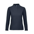 thumbnail image 1 of B&C ID.001 Womens Long Sleeve Polo, 1 of 3