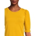 thumbnail image 4 of Time and Tru Women's Sheared Shoulder Top, 4 of 5