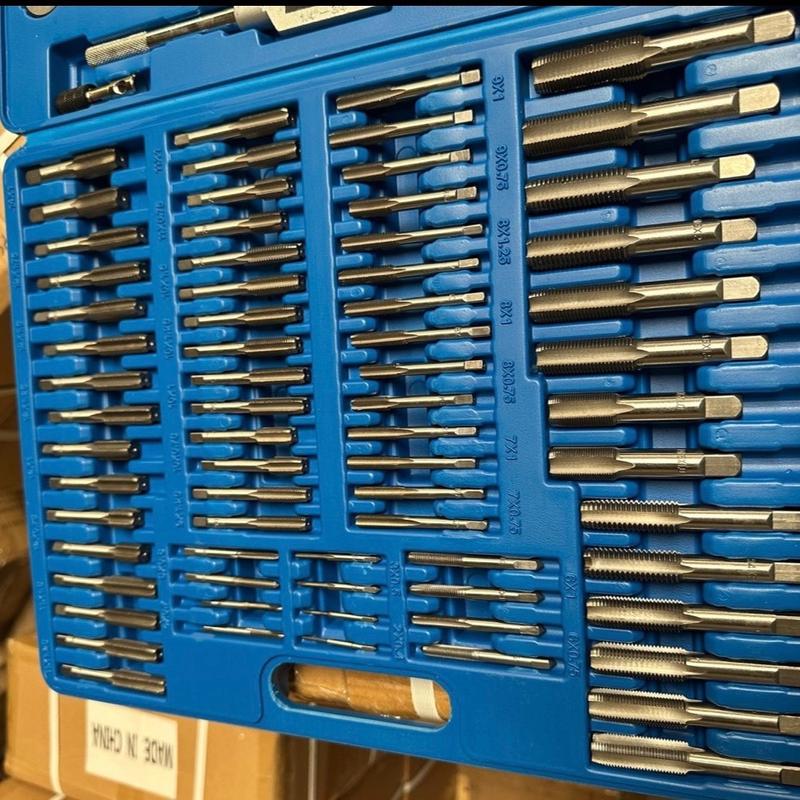 Tap and Die Set - Metric Taps 110 PCs Set M2-M18 HSS Metric Thread Taps Dies Kit with 70 Taps, 2 Die Wrenches & 35 Dies