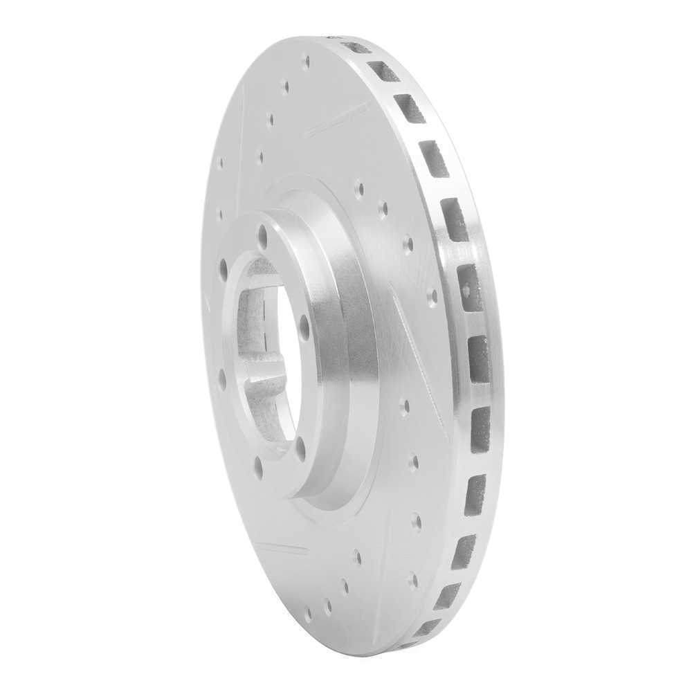 Dynamic Friction Company 631-72052L DFC Brake Rotor - Drilled And Slotted - Silver
